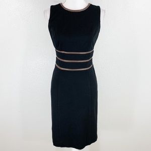Ralph Lauren Black with Brown Leather Trim dress